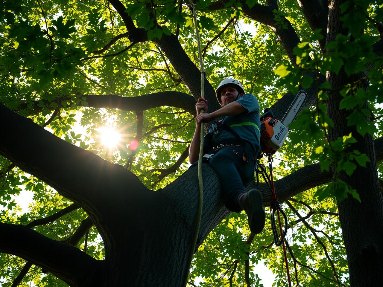 Arborist Climbing Work in Northern Virginia